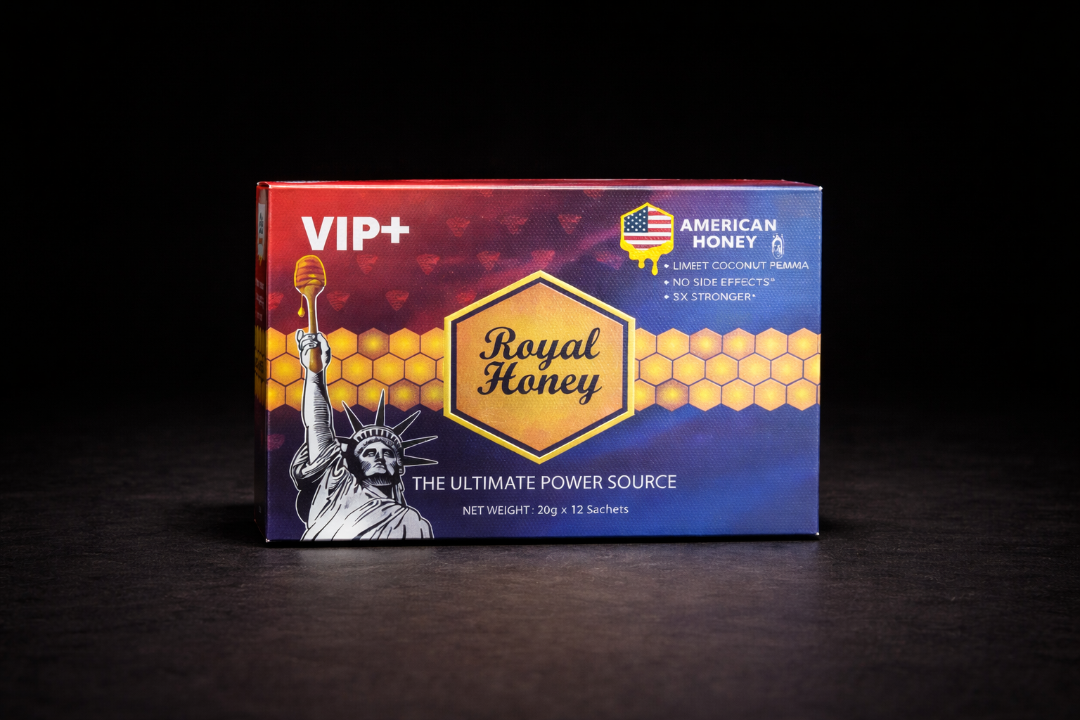 Caja 12 Sobres Royal Honey Sabor Coco